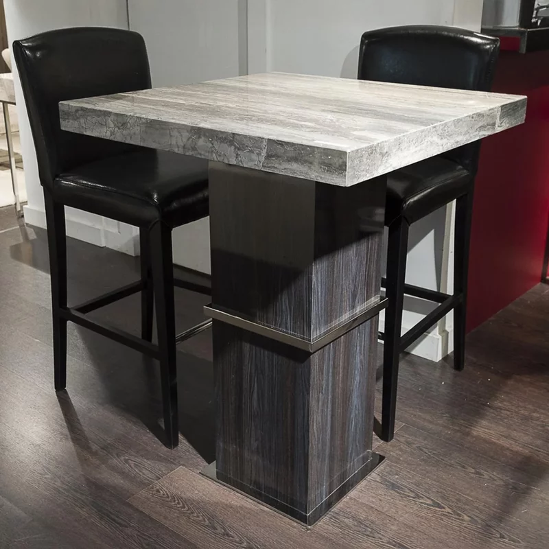 Photo 1 of Saturn pub table - square - light - marble - variation available Photo 1 of Saturn pub table - square - light - marble - variation available