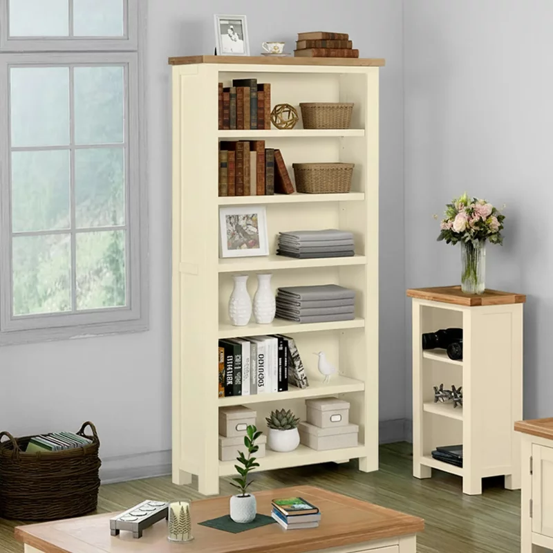 Photo 1 of Lundy bookcase - tall - ivory painted Photo 1 of Lundy bookcase - tall - ivory painted