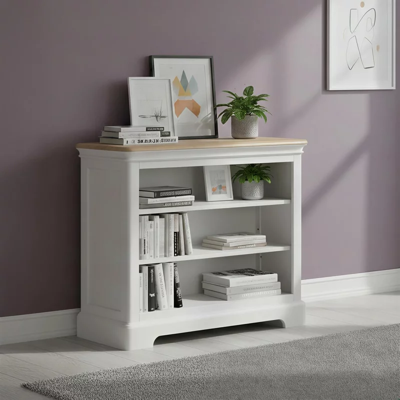 Photo 1 of Cromwell bookcase - low - grey painted Photo 1 of Cromwell bookcase - low - grey painted