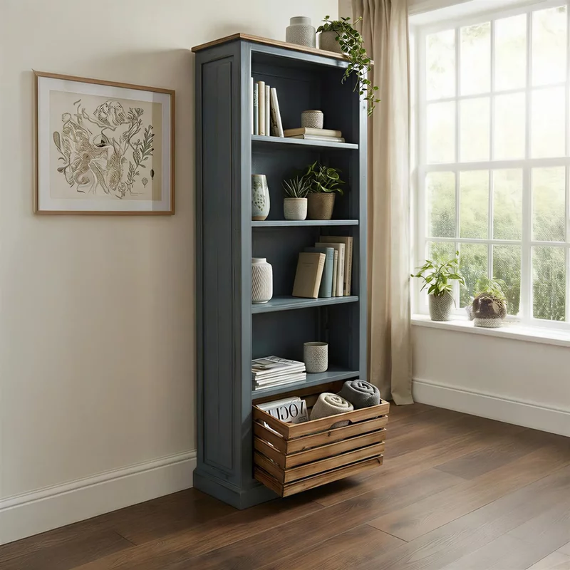 Photo 1 of Bishop bookcase - tall - grey painted Photo 1 of Bishop bookcase - tall - grey painted
