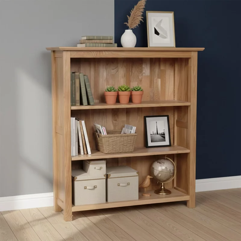 Photo 1 of Nimbus bookcase - low - oak Photo 1 of Nimbus bookcase - low - oak