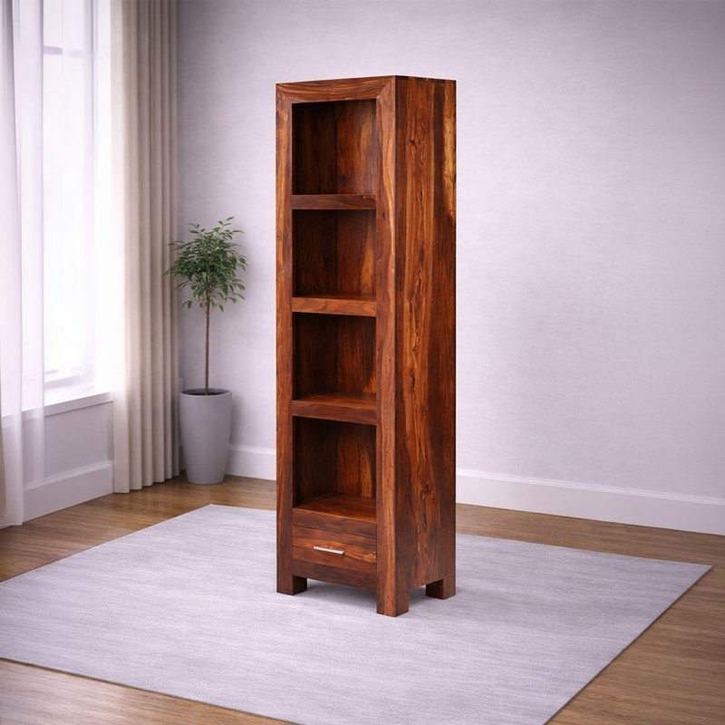 Photo 1 of Cube sheesham slim bookcase Photo 1 of Cube sheesham slim bookcase