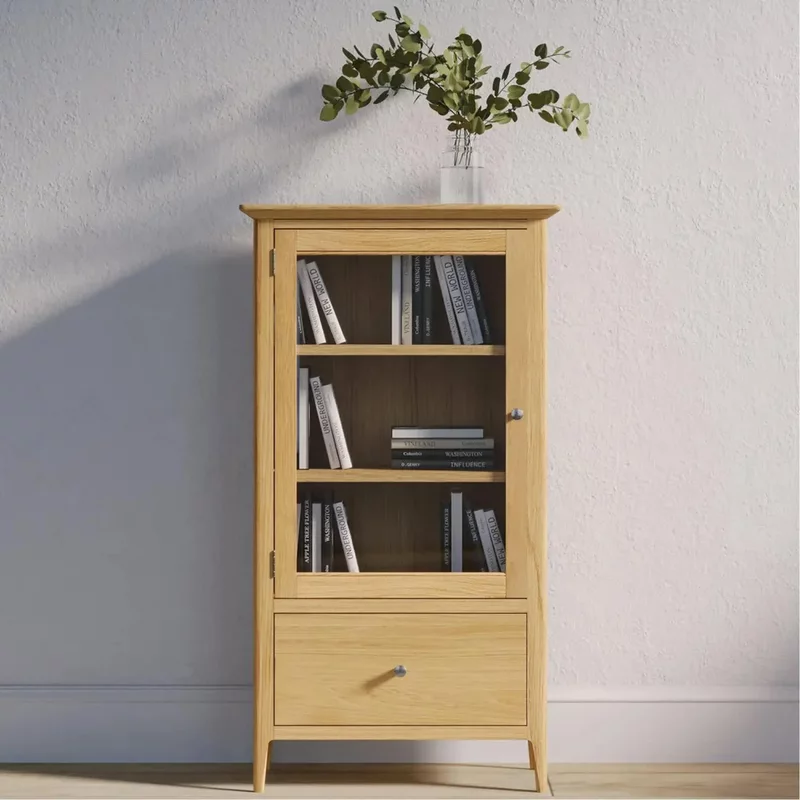 Photo 1 of Selene oak glazed bookcase Photo 1 of Selene oak glazed bookcase