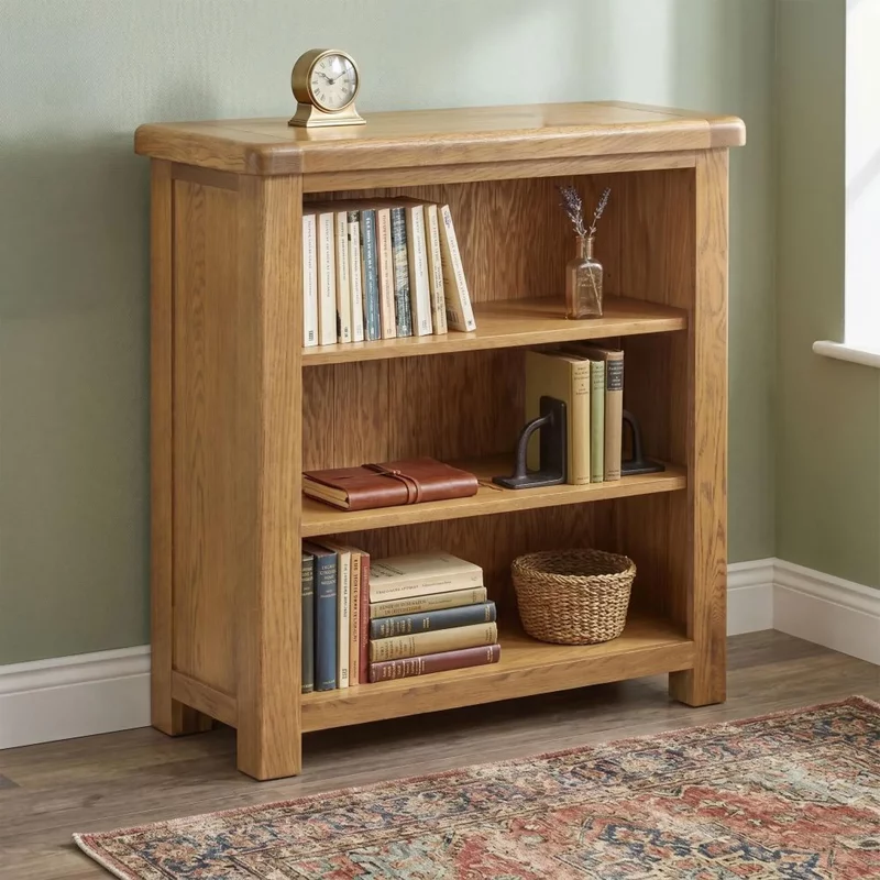 Photo 1 of Dorchester bookcase - low - rustic oak Photo 1 of Dorchester bookcase - low - rustic oak