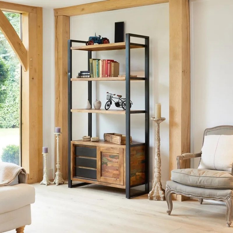 Photo 1 of Urban chic reclaimed large bookcase - storage Photo 1 of Urban chic reclaimed large bookcase - storage
