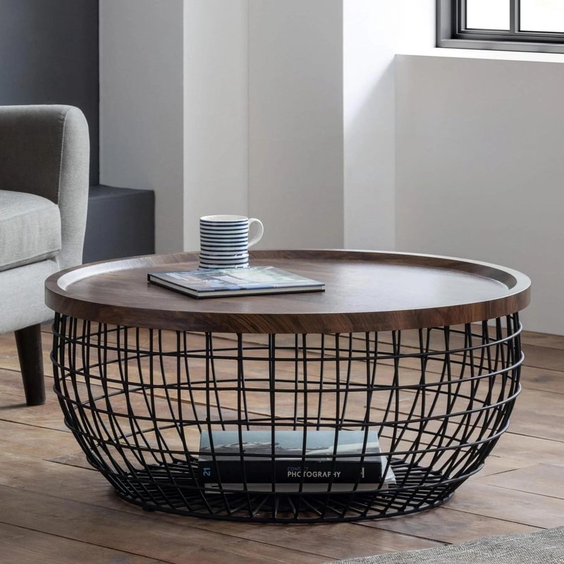 Photo 1 of Smithson coffee table - 80cm - round - walnut Photo 1 of Smithson coffee table - 80cm - round - walnut
