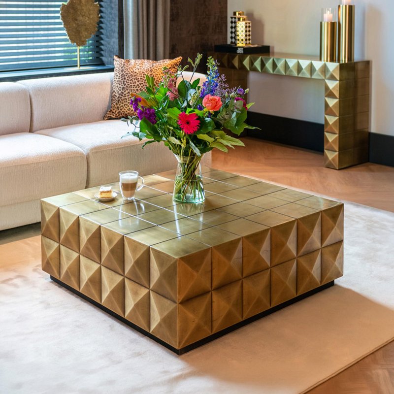Photo 1 of Collada brass cladded square coffee table Photo 1 of Collada brass cladded square coffee table