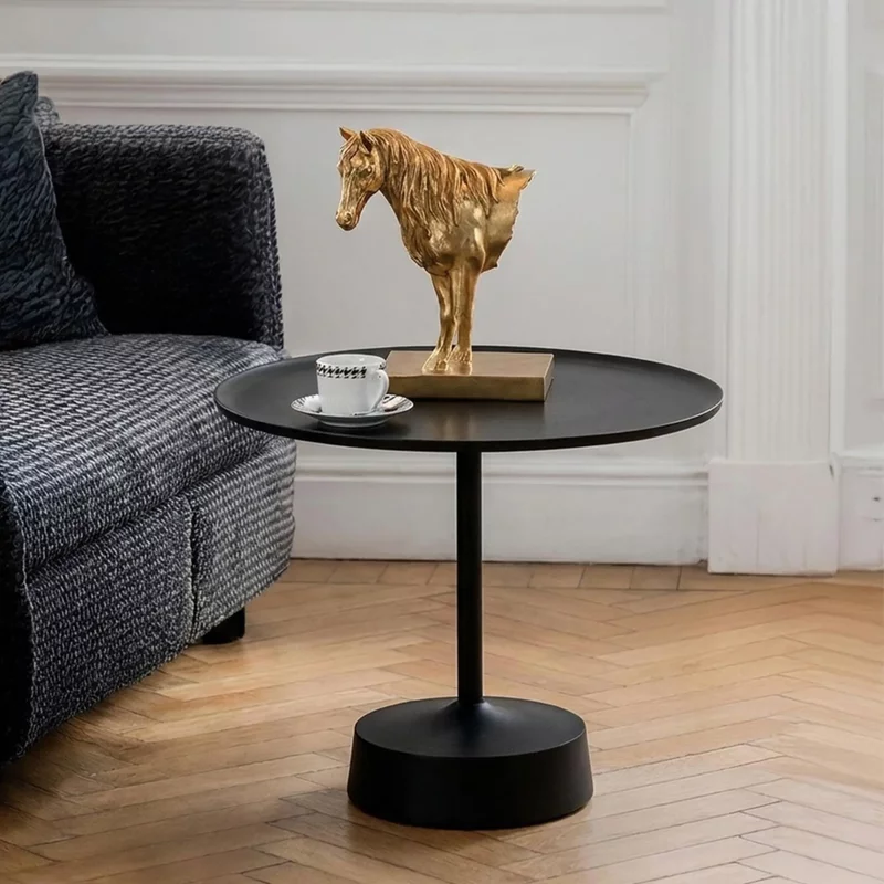 Photo 1 of Faye coffee table - round - matt black - aluminum Photo 1 of Faye coffee table - round - matt black - aluminum