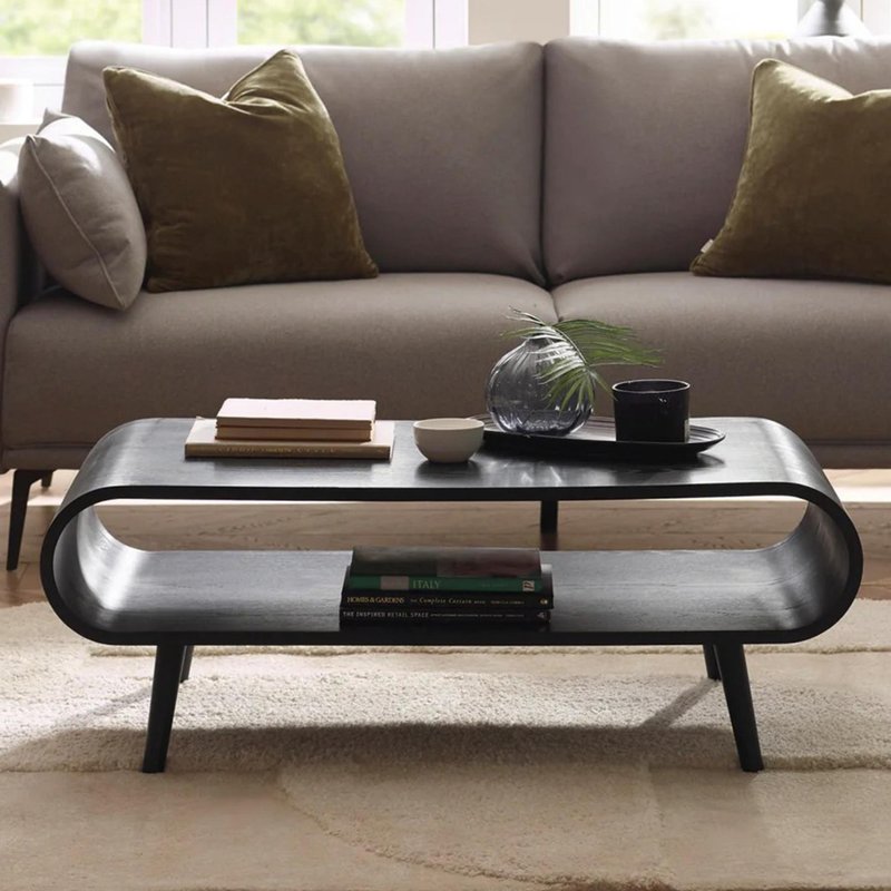 Photo 1 of Apollo coffee table - black - oak Photo 1 of Apollo coffee table - black - oak