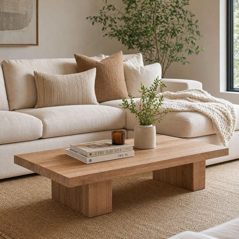 Photo 1 of Coffee table - low - natural - mango wood Photo 1 of Coffee table - low - natural - mango wood