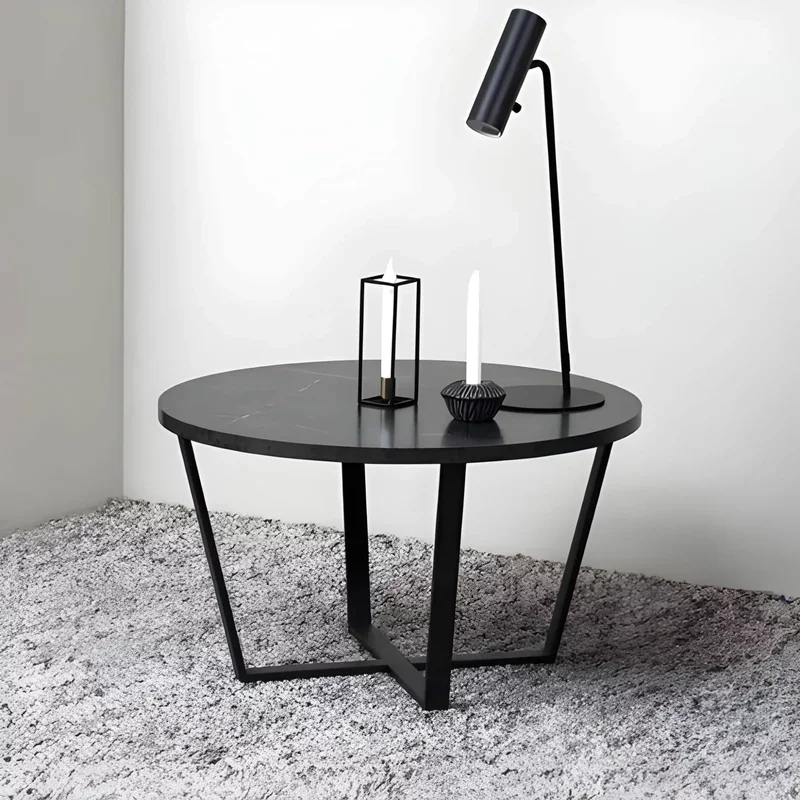 Photo 1 of Amble coffee table - round - black marble effect Photo 1 of Amble coffee table - round - black marble effect