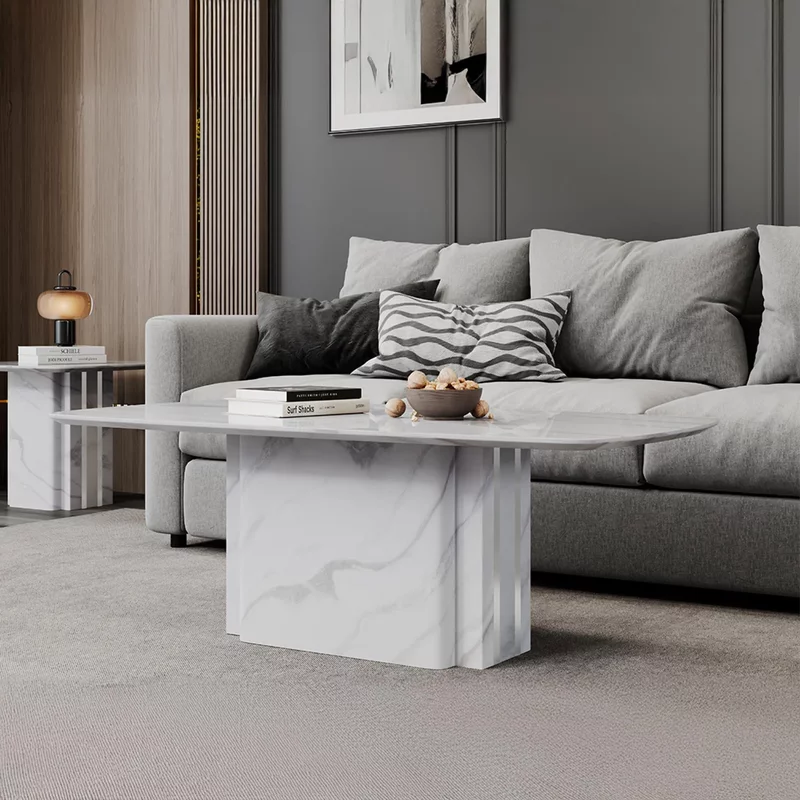 Photo 1 of Antonio coffee table - white marble Photo 1 of Antonio coffee table - white marble