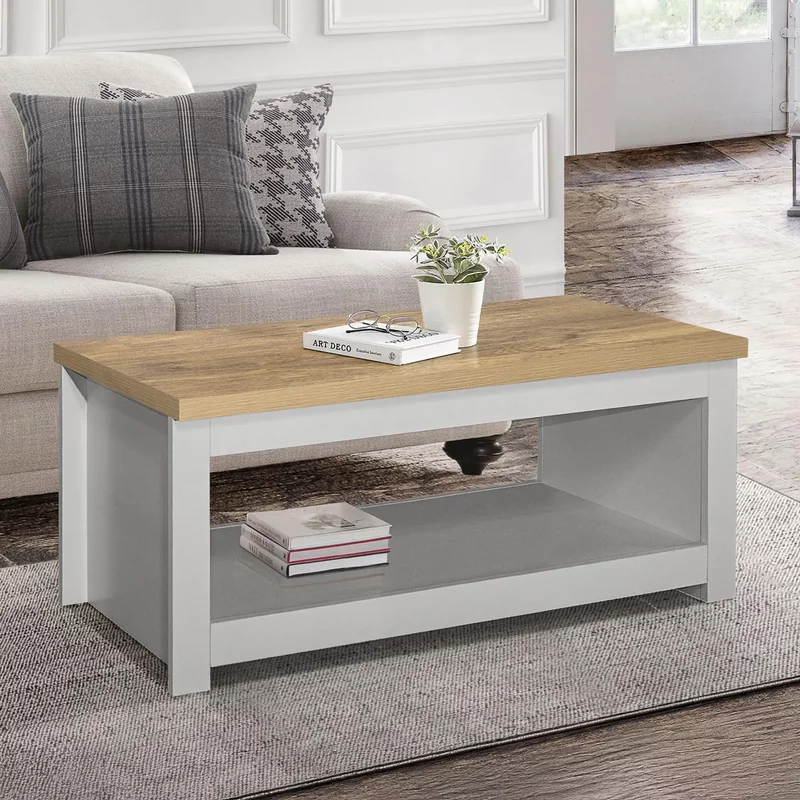Photo 1 of Highgate coffee table - 105cm - grey painted Photo 1 of Highgate coffee table - 105cm - grey painted
