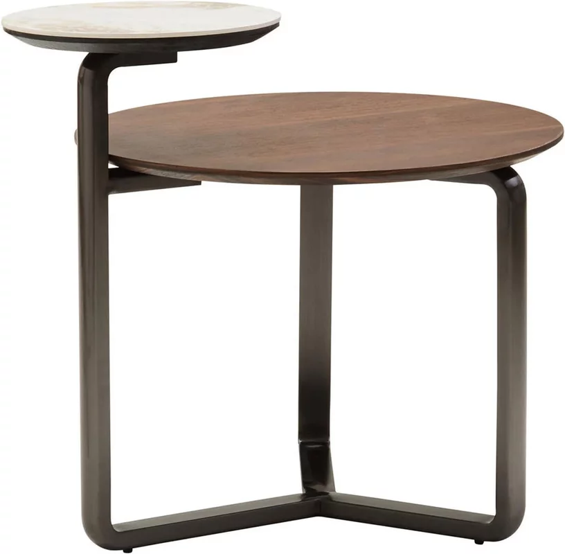 Photo 1 of Imperia coffee table - 2 tier - round - brown Photo 1 of Imperia coffee table - 2 tier - round - brown