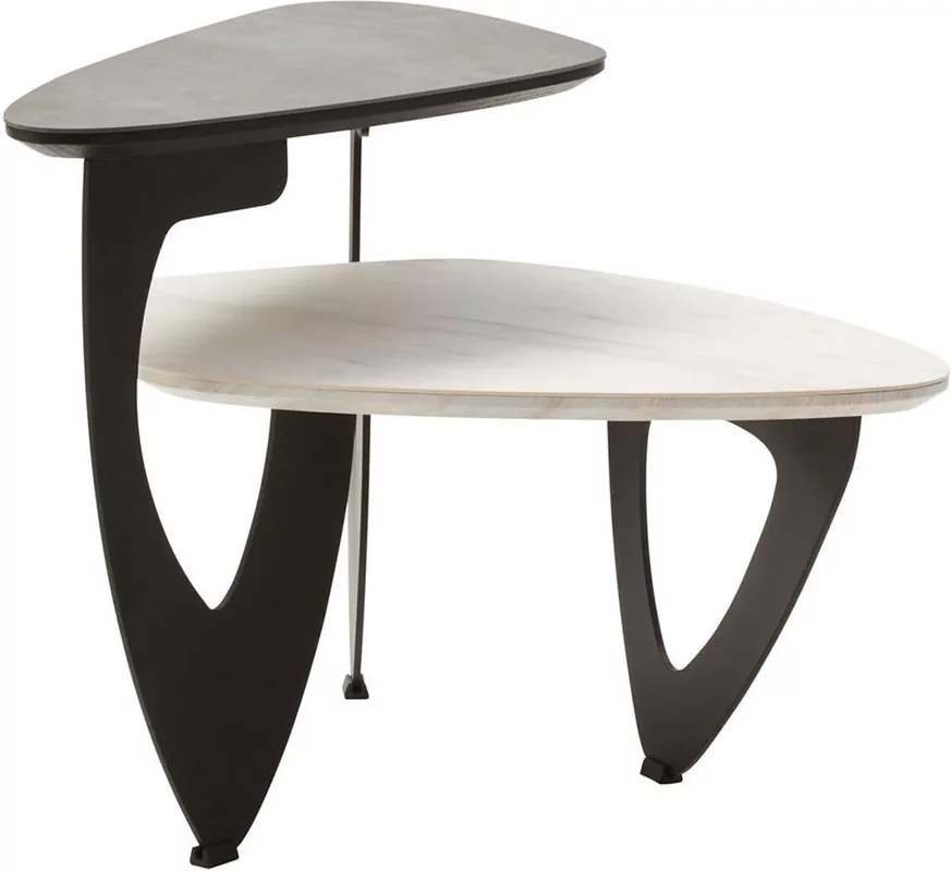 Photo 1 of Imperia coffee table - 2 tier - triangular - small - grey ceramic Photo 1 of Imperia coffee table - 2 tier - triangular - small - grey ceramic
