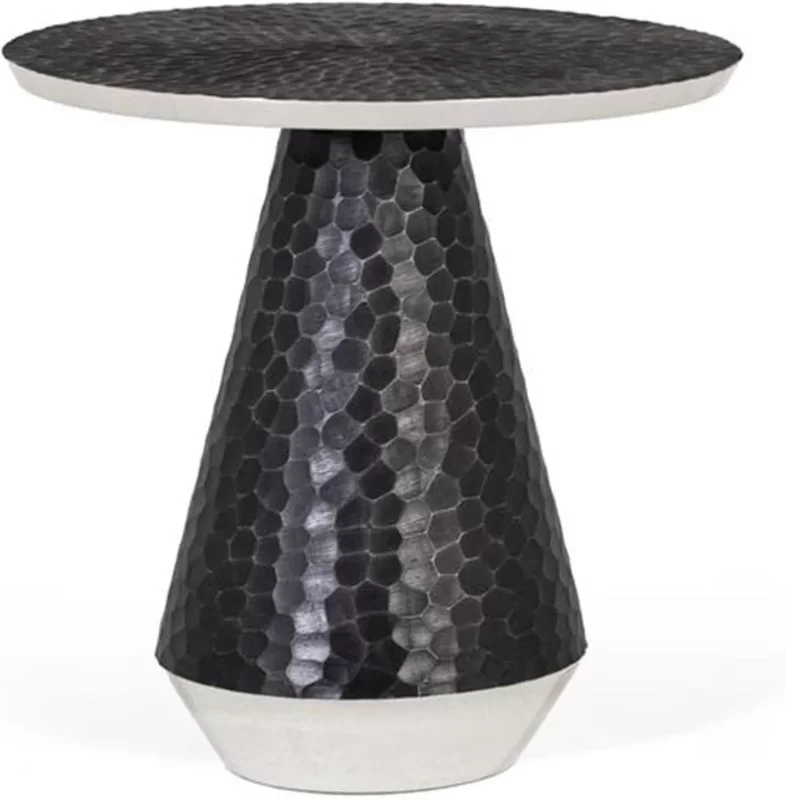 Photo 1 of Palermo grey metal - round small coffee table Photo 1 of Palermo grey metal - round small coffee table
