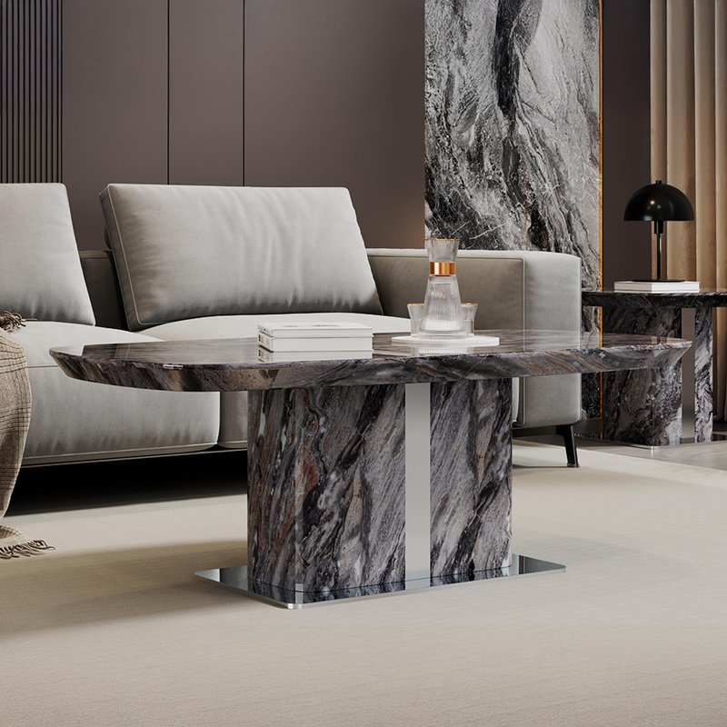 Photo 1 of Saronno coffee table - grey marble Photo 1 of Saronno coffee table - grey marble