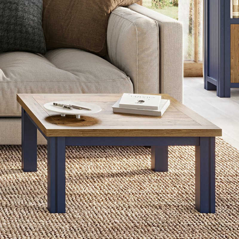 Photo 1 of Splash blue square coffee table - 70cm Photo 1 of Splash blue square coffee table - 70cm