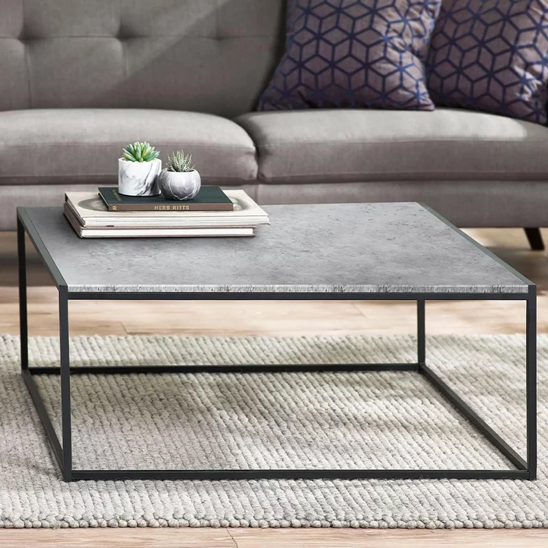 Photo 1 of Staten coffee table - 90cm - square - concrete Photo 1 of Staten coffee table - 90cm - square - concrete