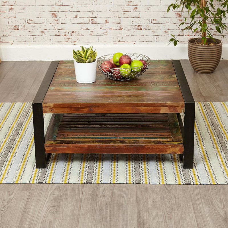 Photo 1 of Urban chic reclaimed coffee table - square Photo 1 of Urban chic reclaimed coffee table - square