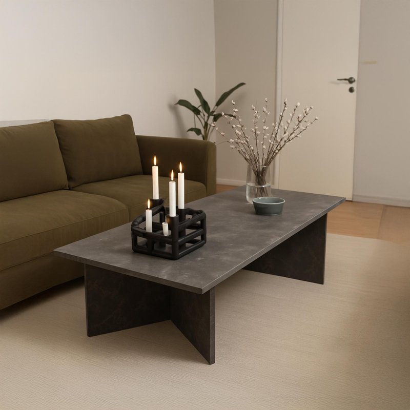 Photo 1 of Vega coffee table - brown marron marble Photo 1 of Vega coffee table - brown marron marble