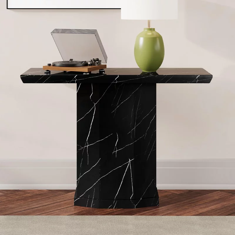 Photo 1 of Naples console table - black marble Photo 1 of Naples console table - black marble