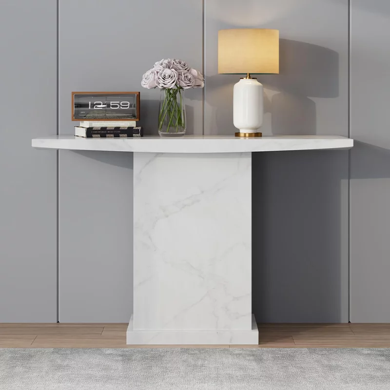 Photo 1 of Turin console table - white marble Photo 1 of Turin console table - white marble