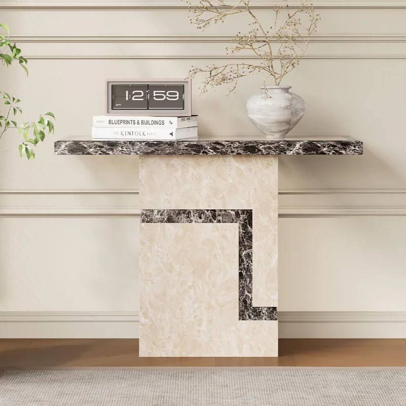 Photo 1 of Venice console table - cream marble Photo 1 of Venice console table - cream marble