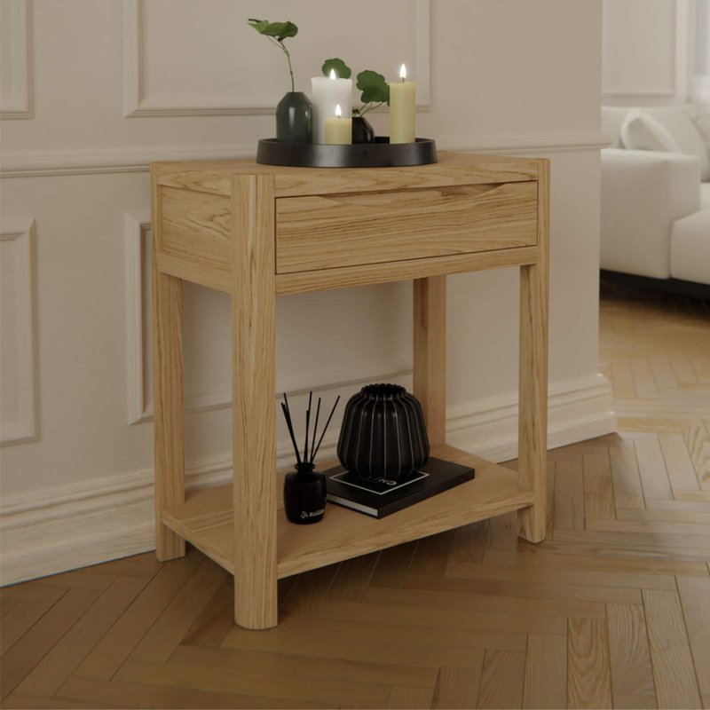 Photo 1 of Stockholm console table - 1 drawer - oak Photo 1 of Stockholm console table - 1 drawer - oak
