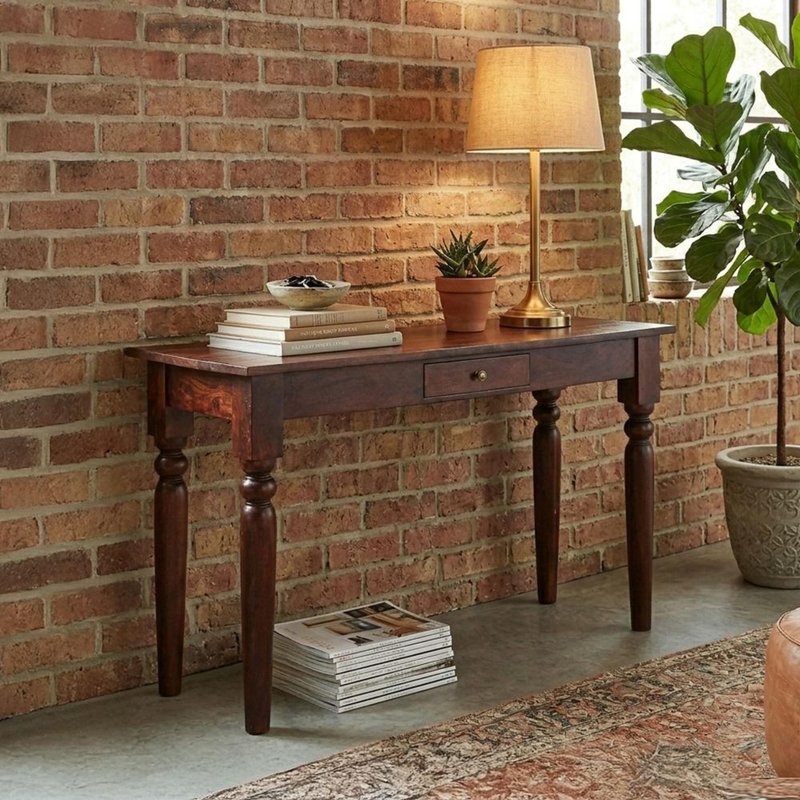 Photo 1 of Jaipur console table - 1 drawer - solid mango wood Photo 1 of Jaipur console table - 1 drawer - solid mango wood