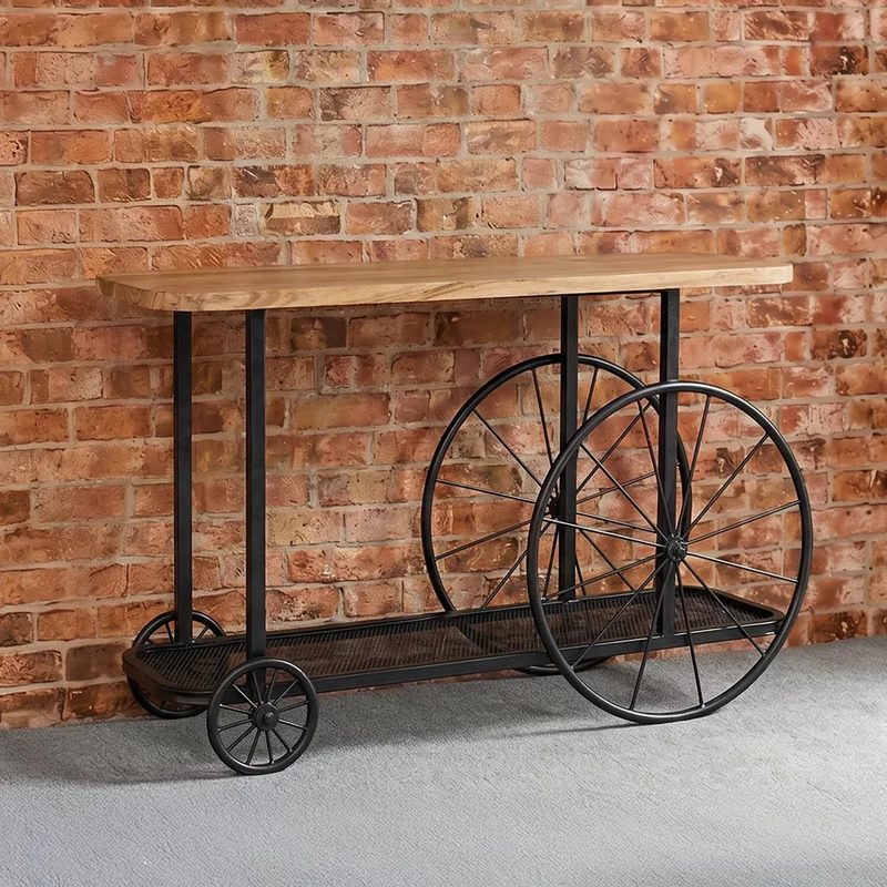 Photo 1 of Craft console table - industrial style - soild mango wood Photo 1 of Craft console table - industrial style - soild mango wood