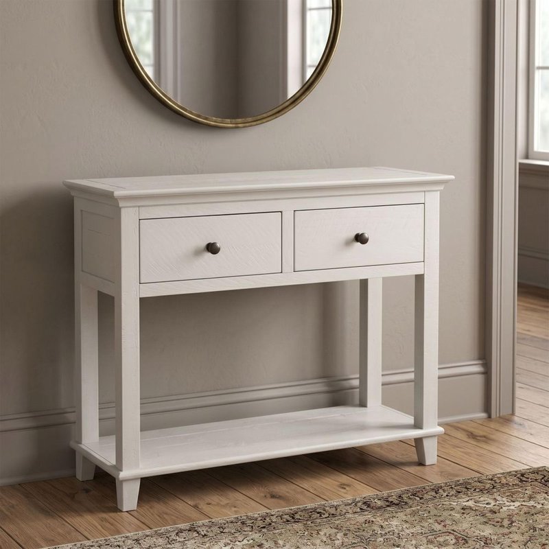 Photo 1 of Provence painted console table - 2 drawer - truffle Photo 1 of Provence painted console table - 2 drawer - truffle