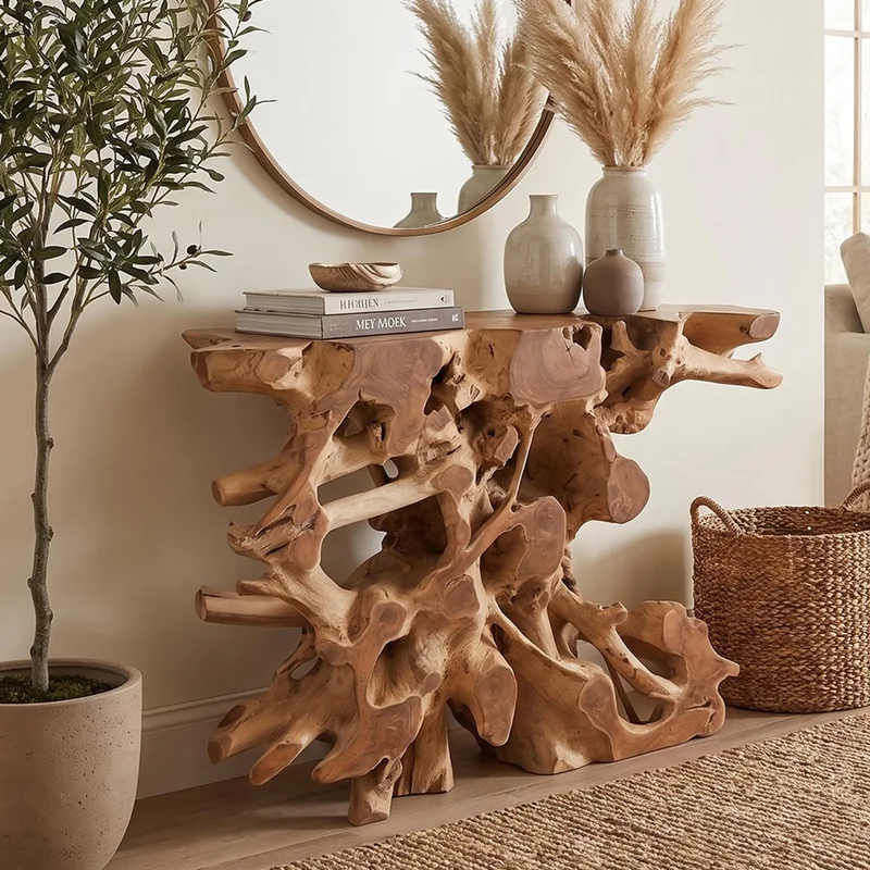 Photo 1 of Raoul console table - natural - teak root Photo 1 of Raoul console table - natural - teak root
