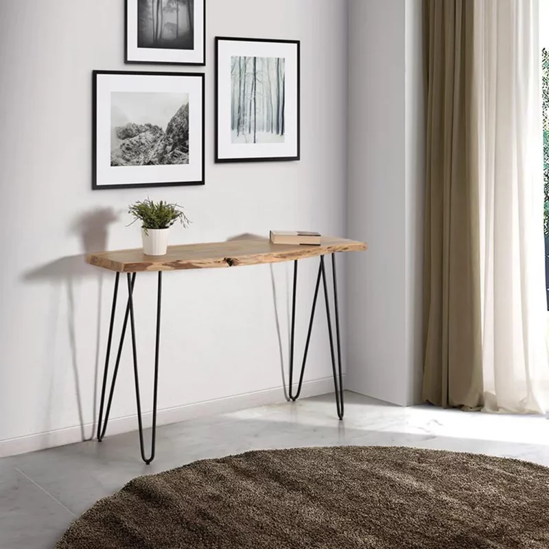 Photo 1 of Avellino console table - solid acacia - hairpin legs Photo 1 of Avellino console table - solid acacia - hairpin legs