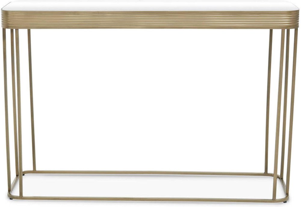 Photo 1 of Ella console table - mirrored with gold metal Photo 1 of Ella console table - mirrored with gold metal