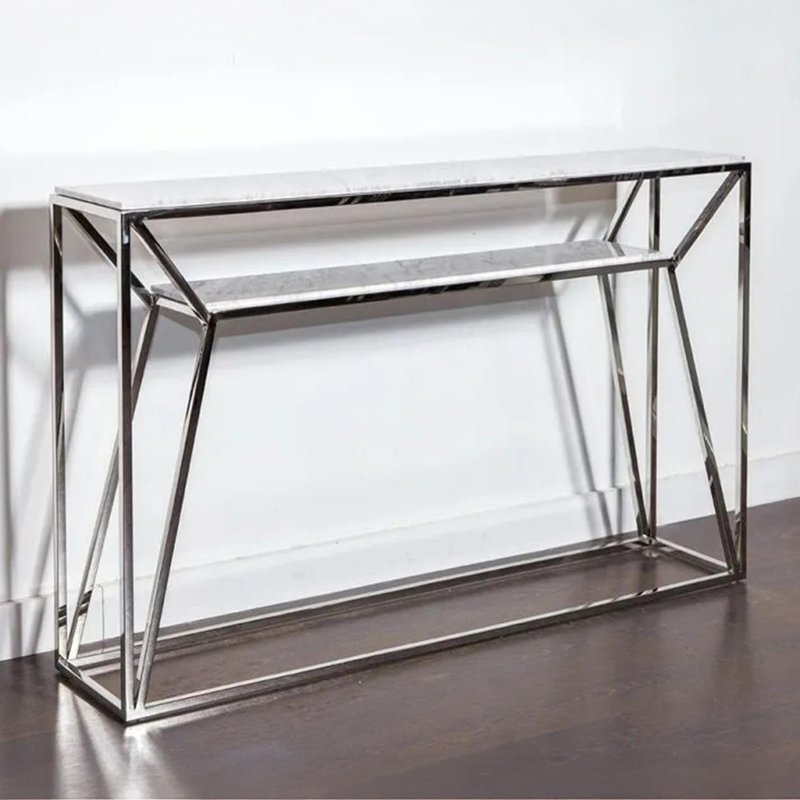 Photo 1 of Ginza console table - marble and metal - variation available Photo 1 of Ginza console table - marble and metal - variation available