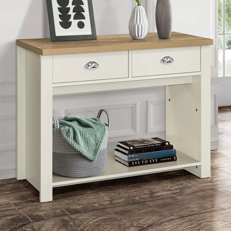 Photo 1 of Highgate console table - 2 drawer - cream painted Photo 1 of Highgate console table - 2 drawer - cream painted