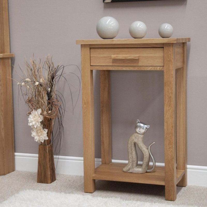 Photo 1 of Opus console table - 1 drawer - oak Photo 1 of Opus console table - 1 drawer - oak