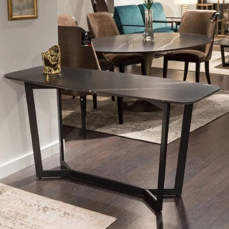 Photo 1 of Oscar console table - marble with metal base - variation available Photo 1 of Oscar console table - marble with metal base - variation available