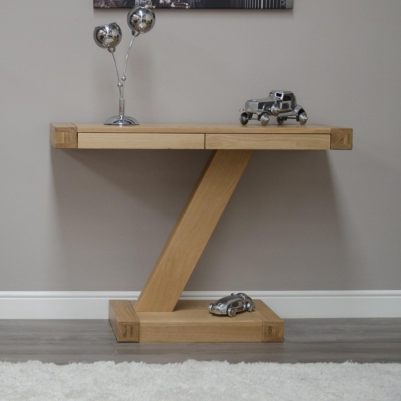 Photo 1 of Z designer console table - large - oak Photo 1 of Z designer console table - large - oak
