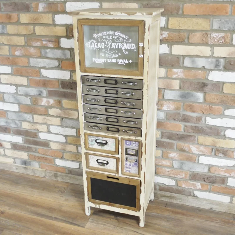 Photo 1 of Storage cabinet - white distressed - multi drawer Photo 1 of Storage cabinet - white distressed - multi drawer