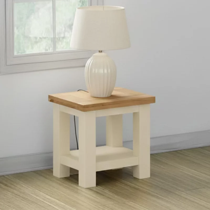 Photo 1 of Lundy lamp table - ivory painted Photo 1 of Lundy lamp table - ivory painted