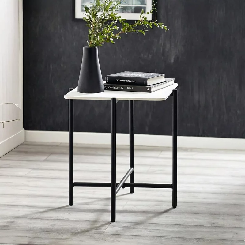 Photo 1 of Siena lamp table - square - white ceramic Photo 1 of Siena lamp table - square - white ceramic