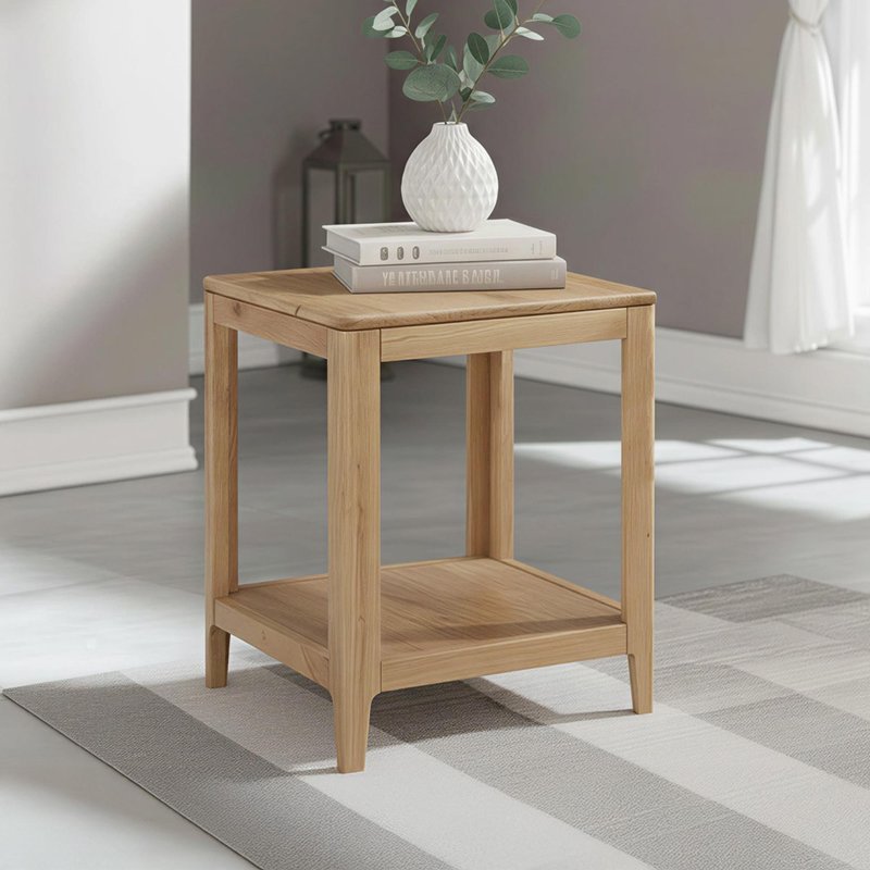Photo 1 of Dunmore oak end table - square Photo 1 of Dunmore oak end table - square