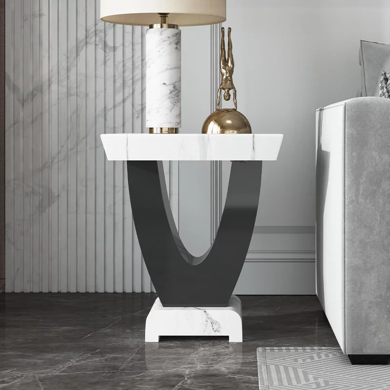 Photo 1 of Clearance - madrid side table - white marble Photo 1 of Clearance - madrid side table - white marble