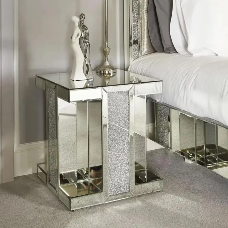 Photo 1 of Clearance - naro end table - square - mirrored - b71 Photo 1 of Clearance - naro end table - square - mirrored - b71
