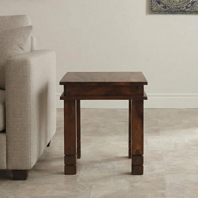 Photo 1 of Indian sheesham chunky side table Photo 1 of Indian sheesham chunky side table