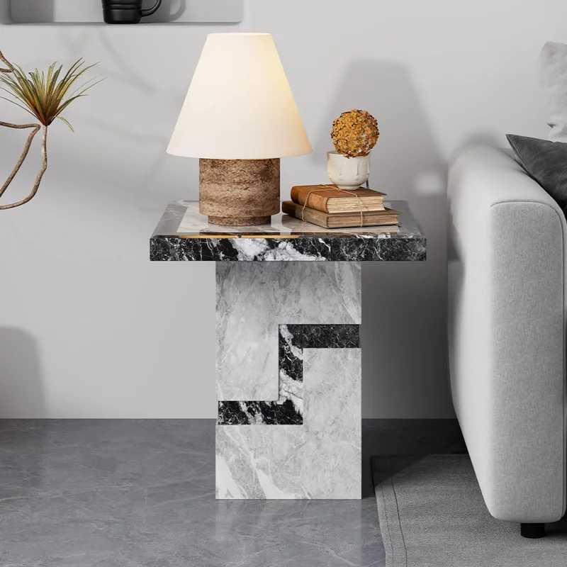 Photo 1 of Venice side table - armani grey marble Photo 1 of Venice side table - armani grey marble