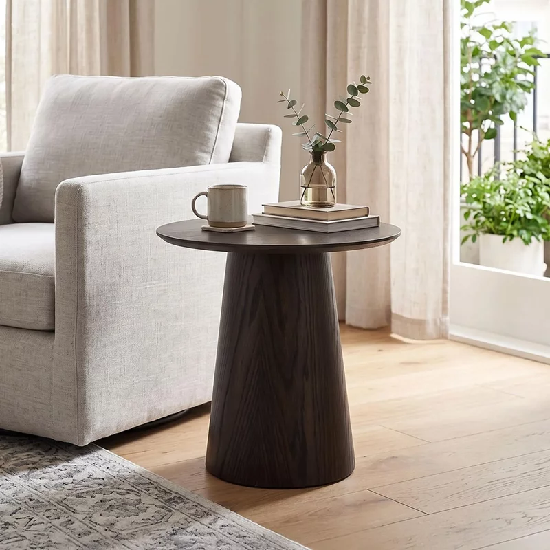 Photo 1 of Novero side table - round - espresso oak Photo 1 of Novero side table - round - espresso oak