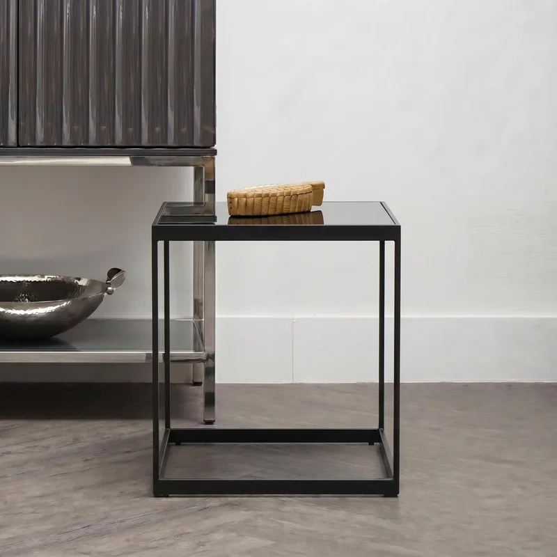Photo 1 of Genoa side table - square - black Photo 1 of Genoa side table - square - black